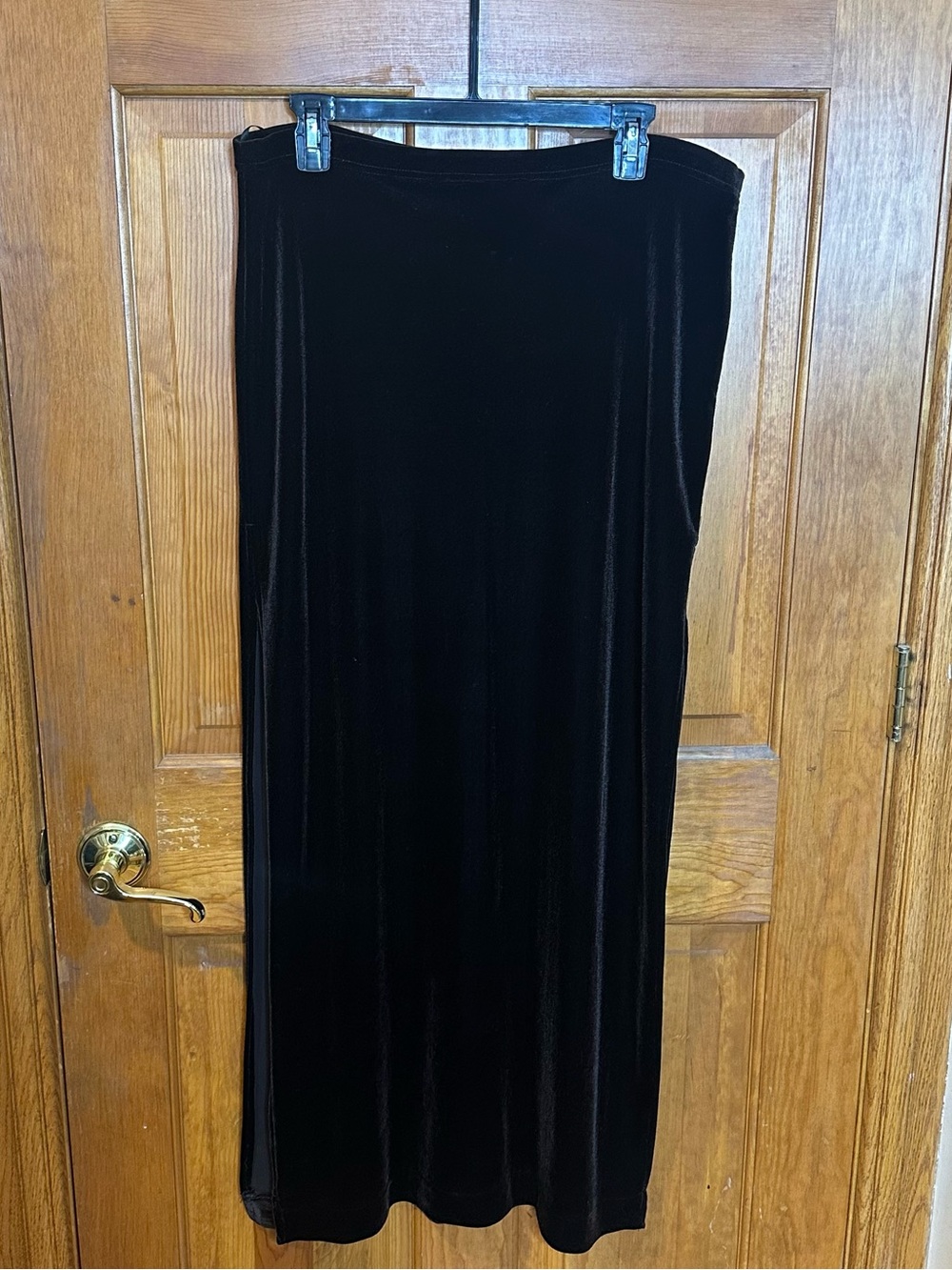 Vintage Chocolate Brown Velvet Skirt